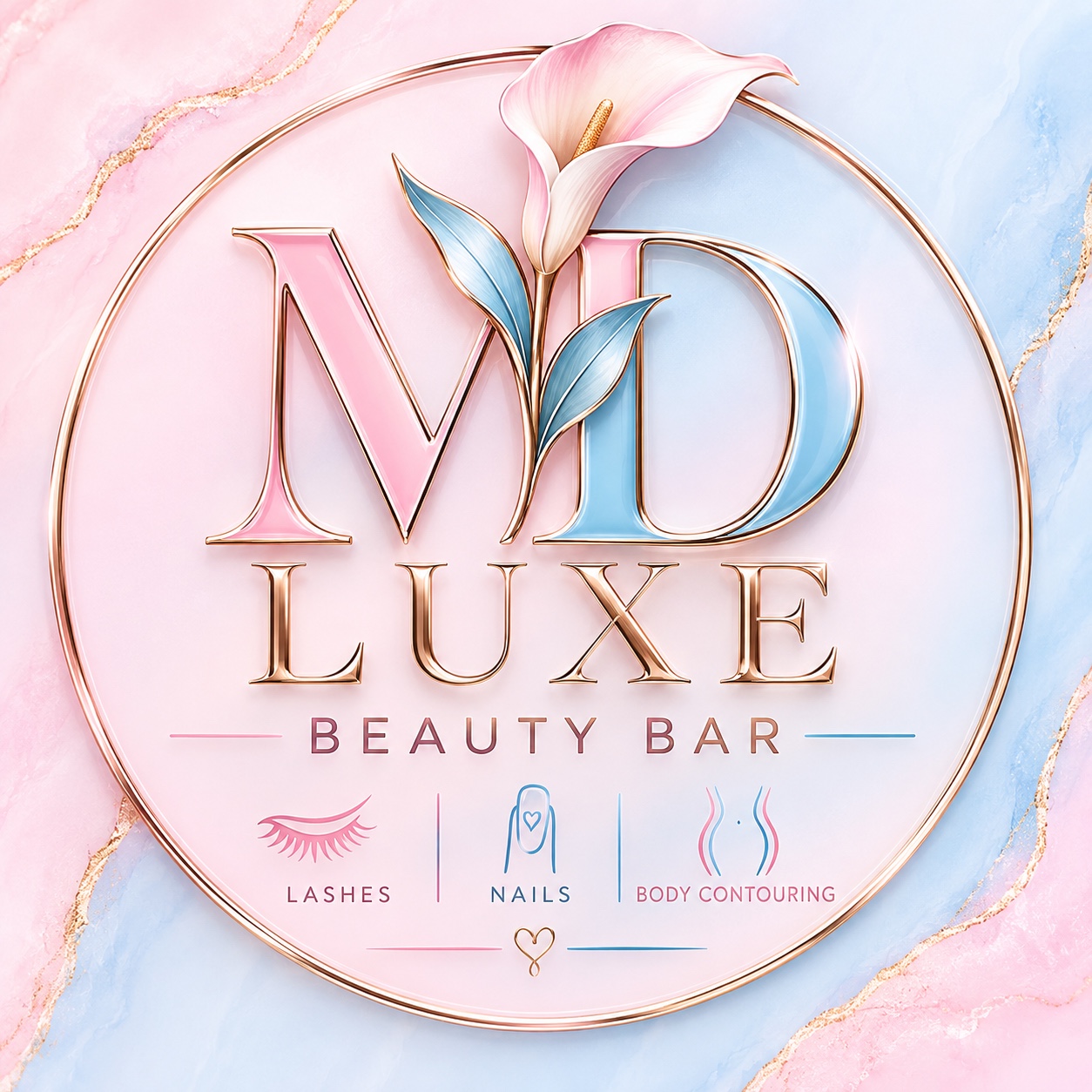 Official MD LUXE BEAUTY BAR logo